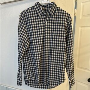 J. Crew Blue and White Casual Button Down Shirt